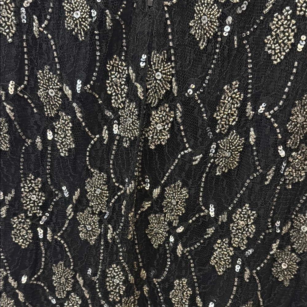 Alice + Olivia Elegant Black and silver Dress